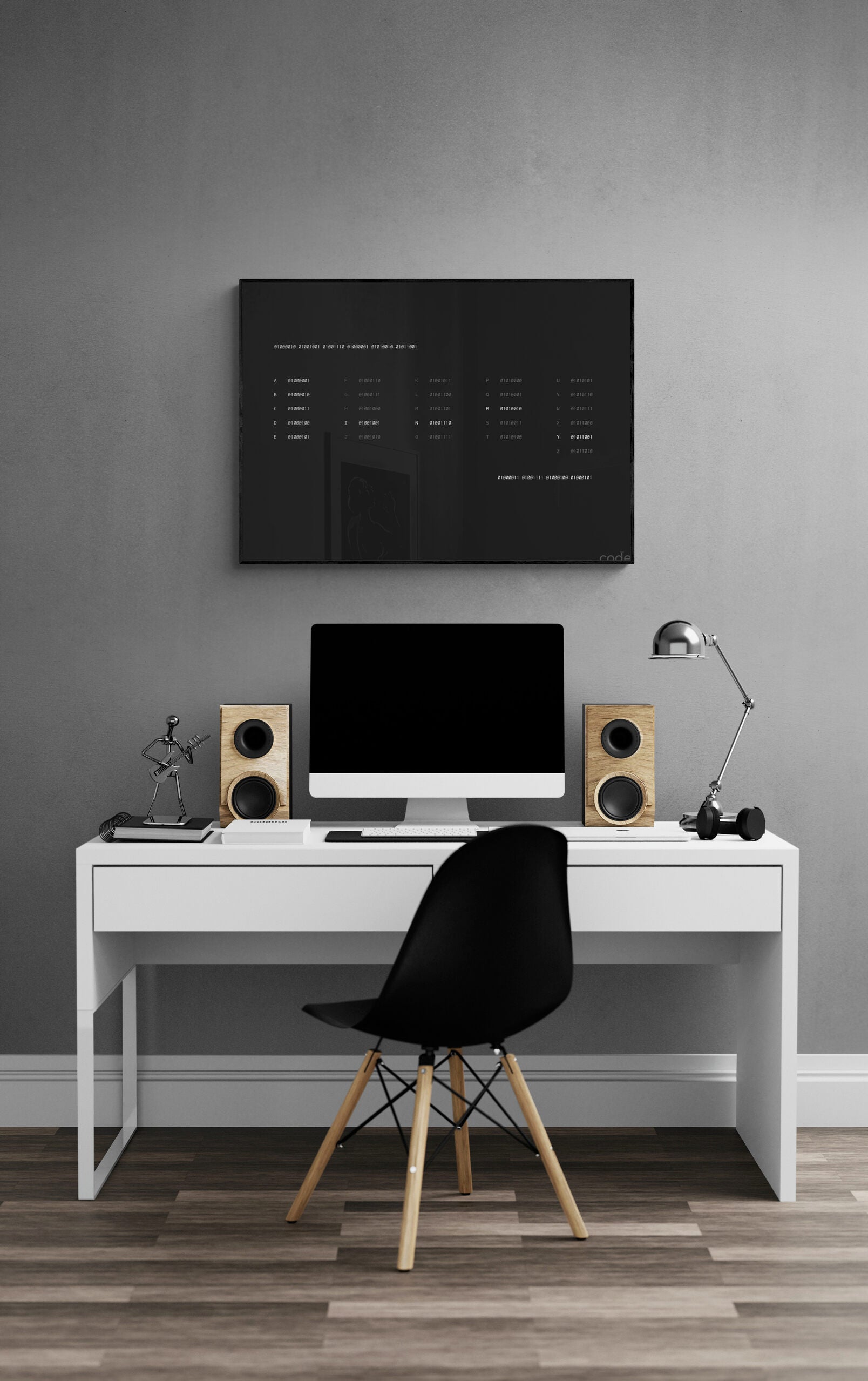 Binary Code Horizontal Poster