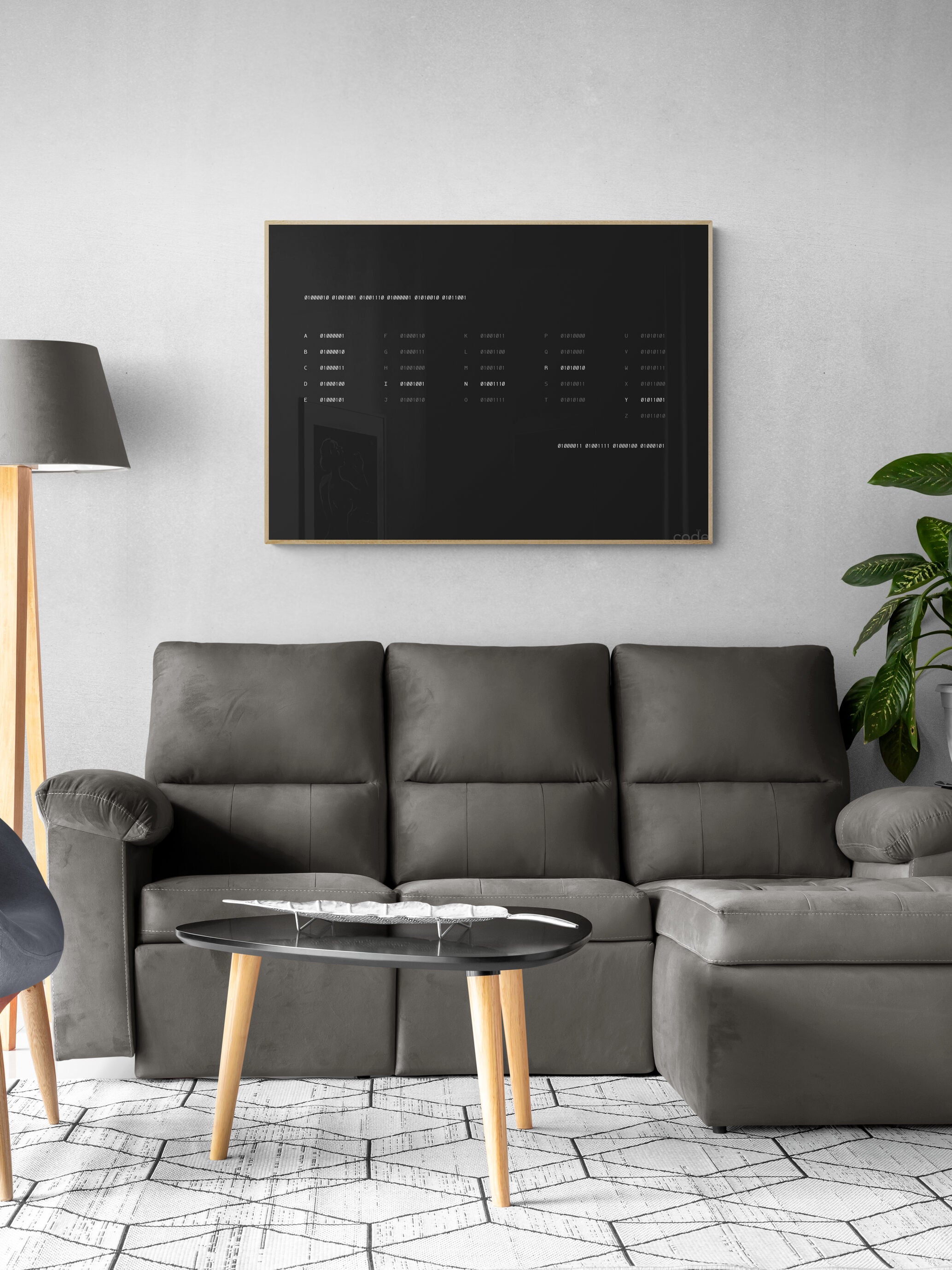 Binary Code Horizontal Poster