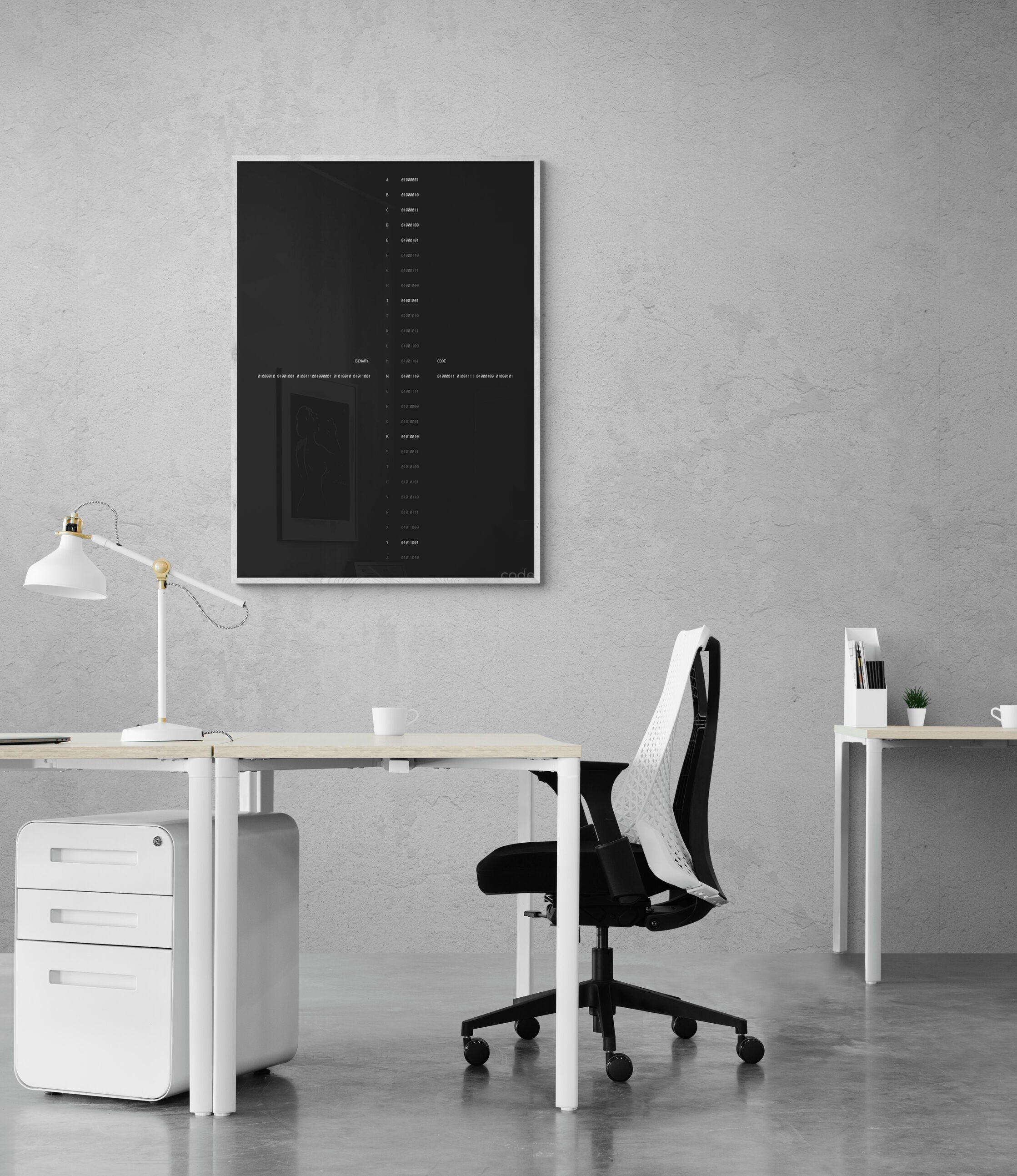 Binary Code Vertical Poster
