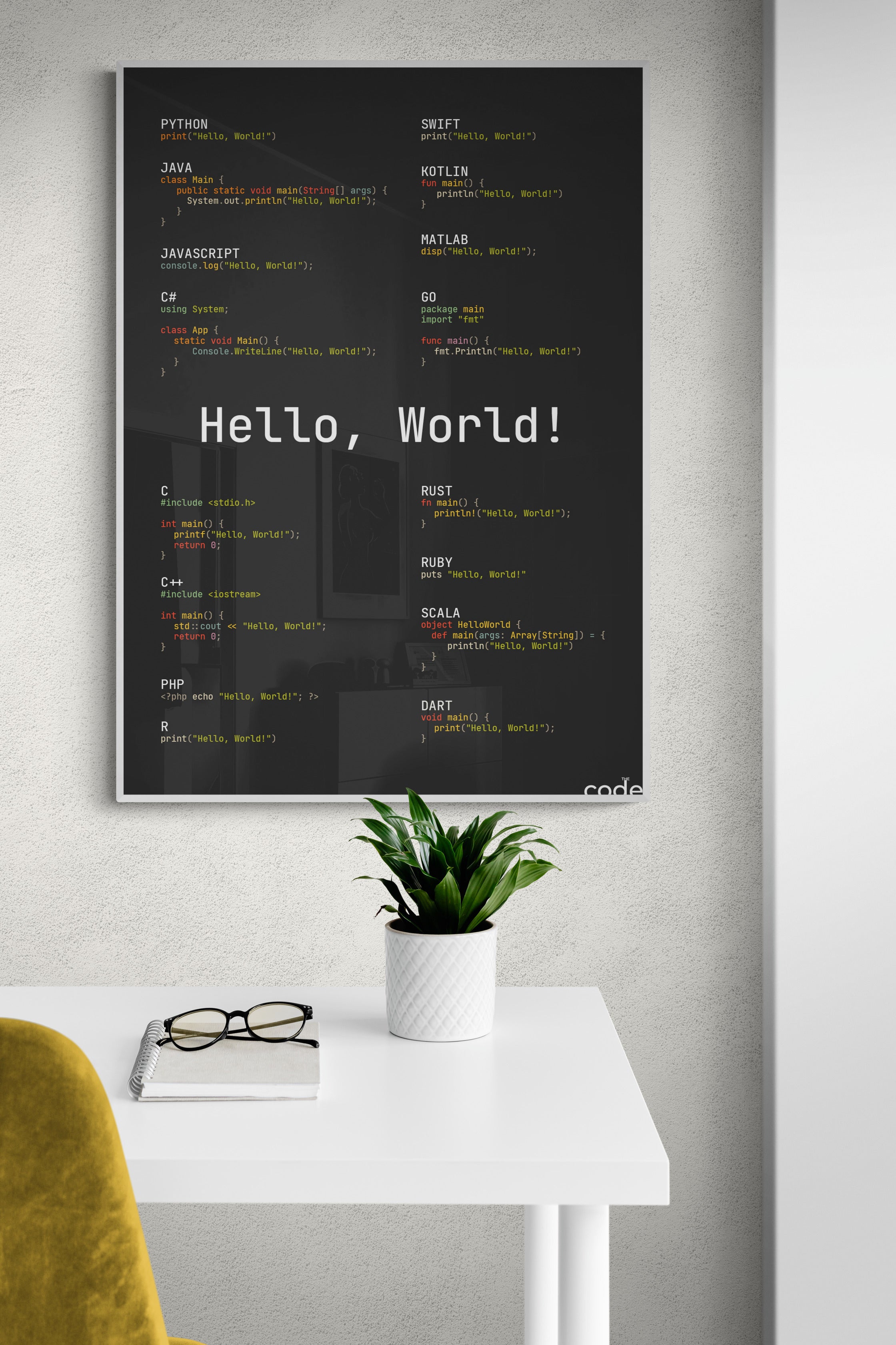 Hello, World! (gruvbox) Poster