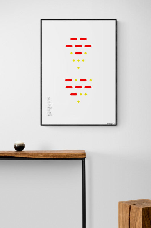 Morse Code (White) Poster