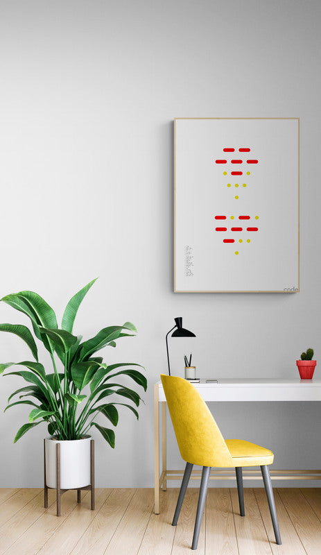 Morse Code (White) Poster