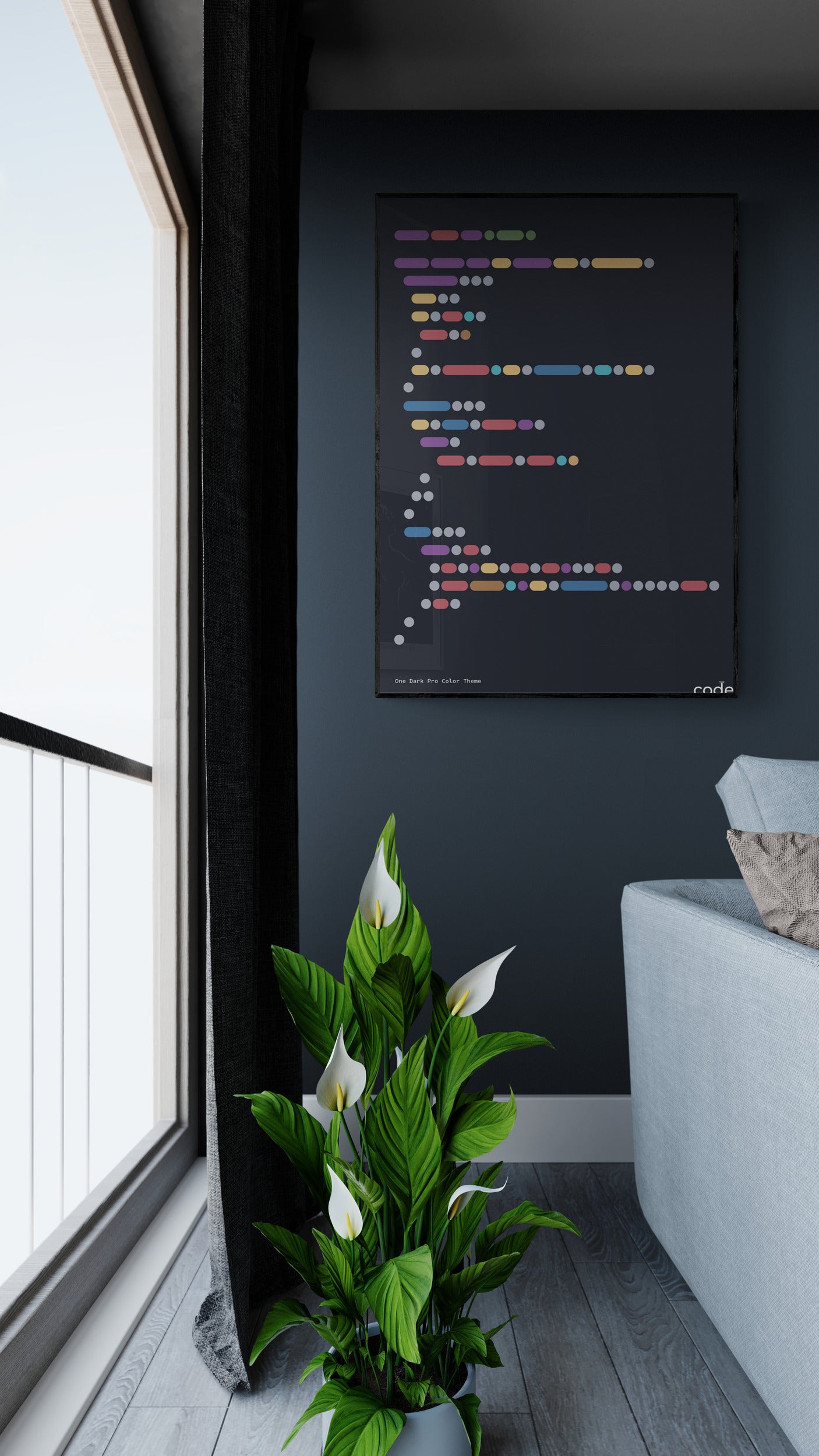 One Dark Pro Color Theme Poster