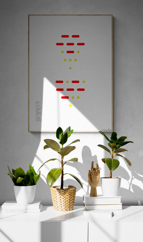 Morse Code (White) Poster