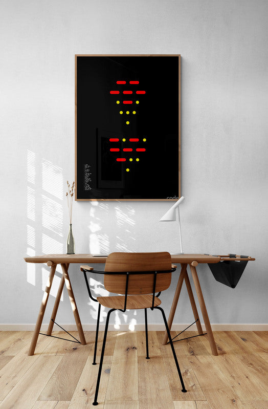Morse Code (Black) Poster