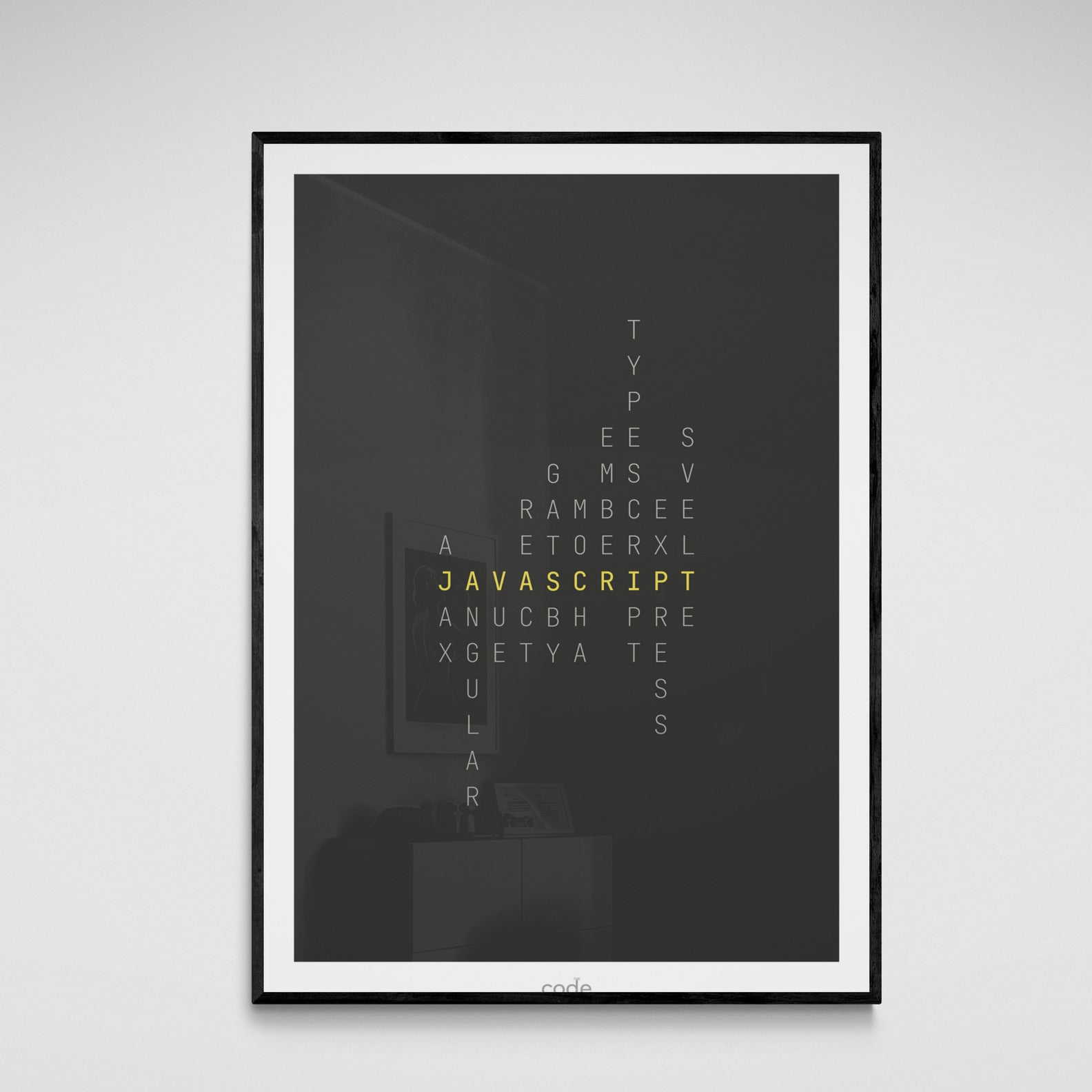 JavaScript Crossword Poster