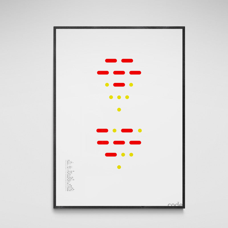Morse Code (White) Poster