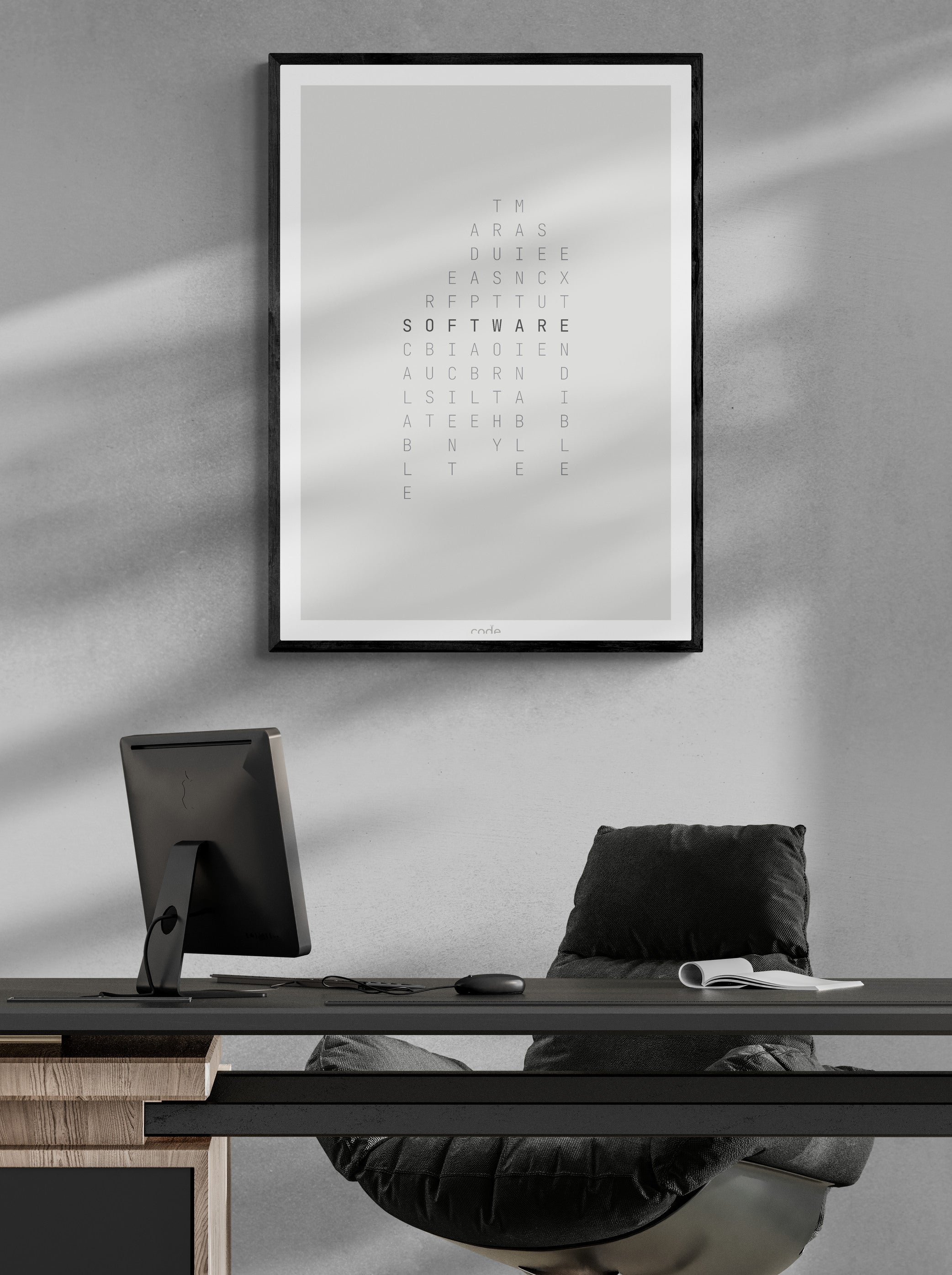 Software Crossword (Light) Poster